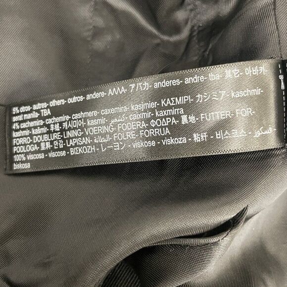 Massimo Dutti Mens Bomber Jacket S Small Wool Cashmere Dark Gray 2031/277 NWT - Picture 8 of 13